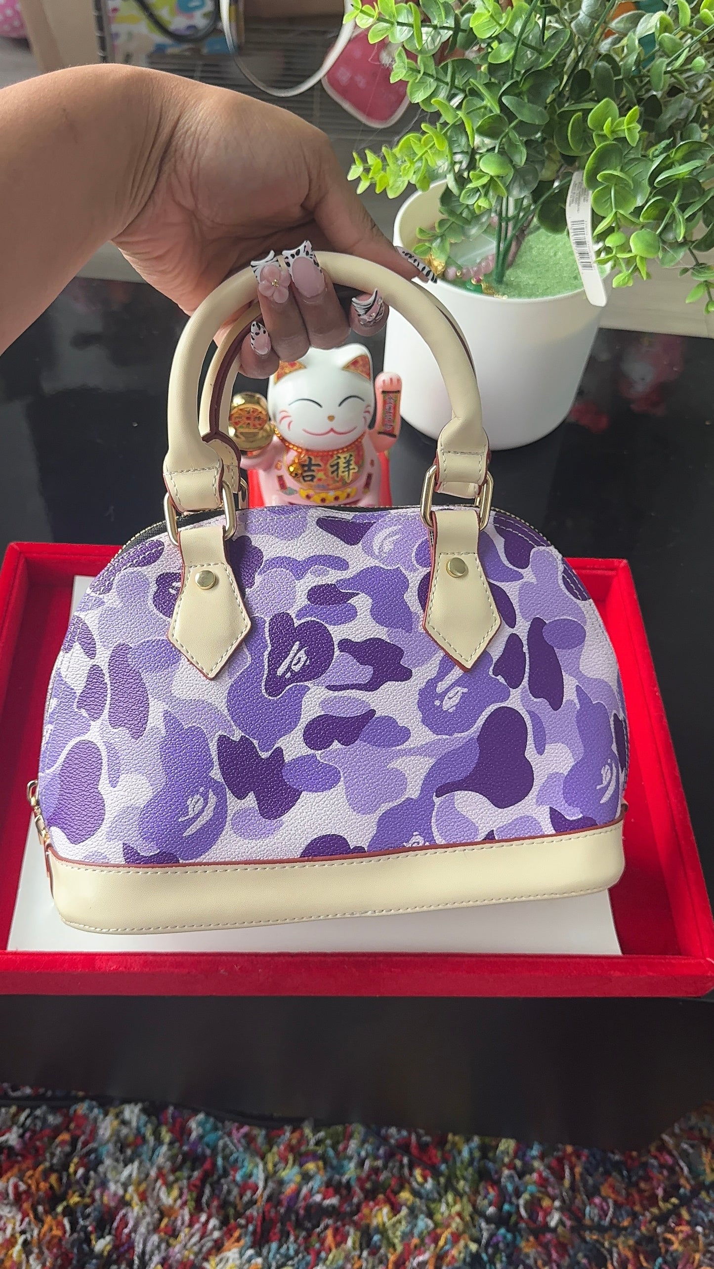 Purple Camo Shell Bag (1of1)