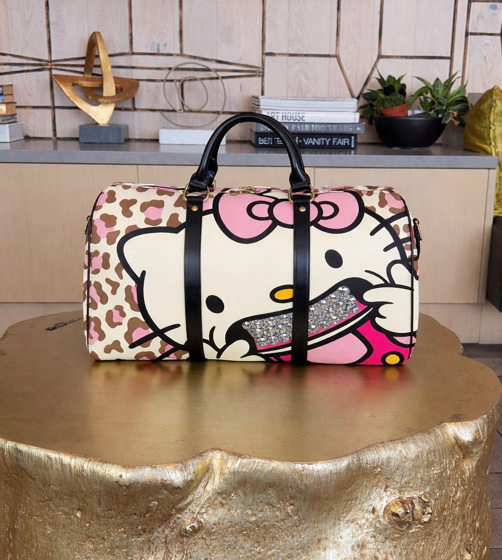 Kitty Bling LEATHER Duffel