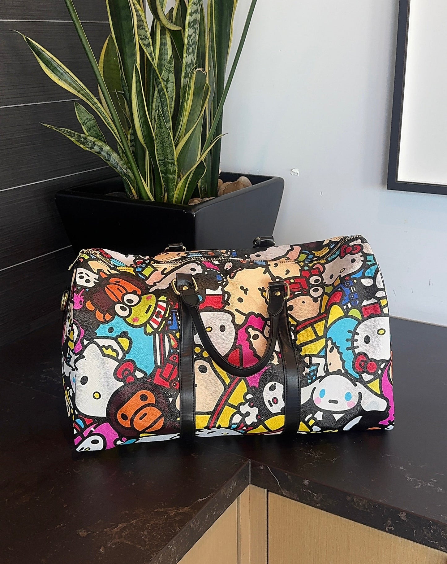 HK & Friend Figures LEATHER Duffel