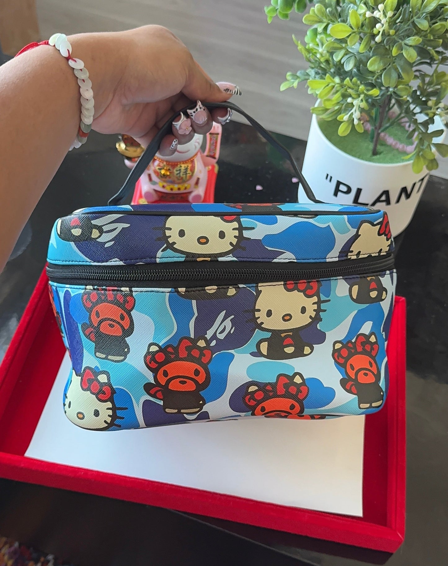 Blue Camo HK Vanity Bag