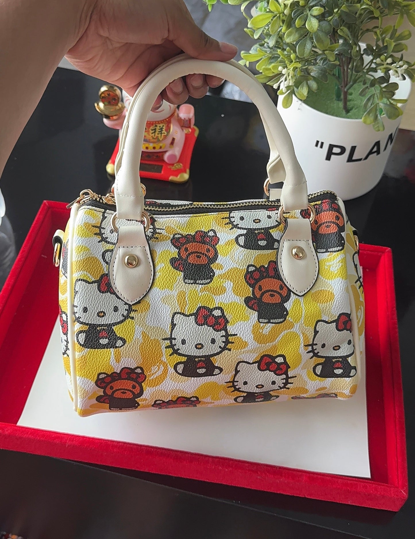 Yellow Camo HK Pillow Bag