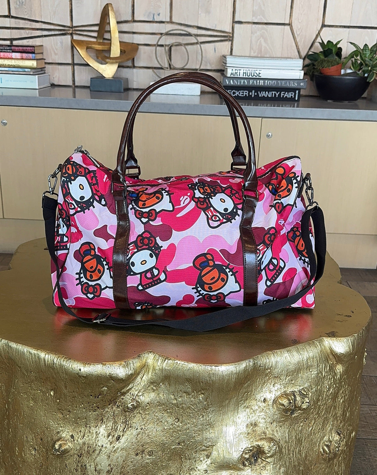 Pink Camo Canvas Duffel
