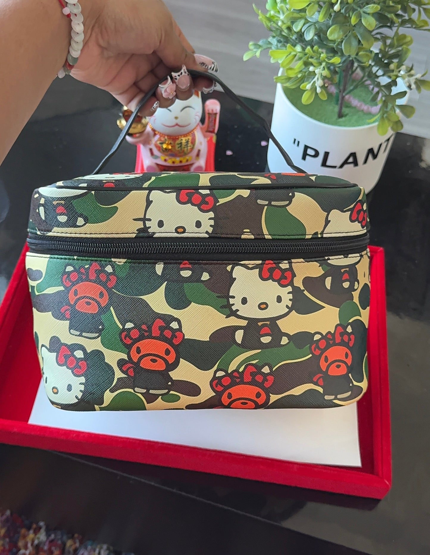 Green Camo HK Vanity Bag