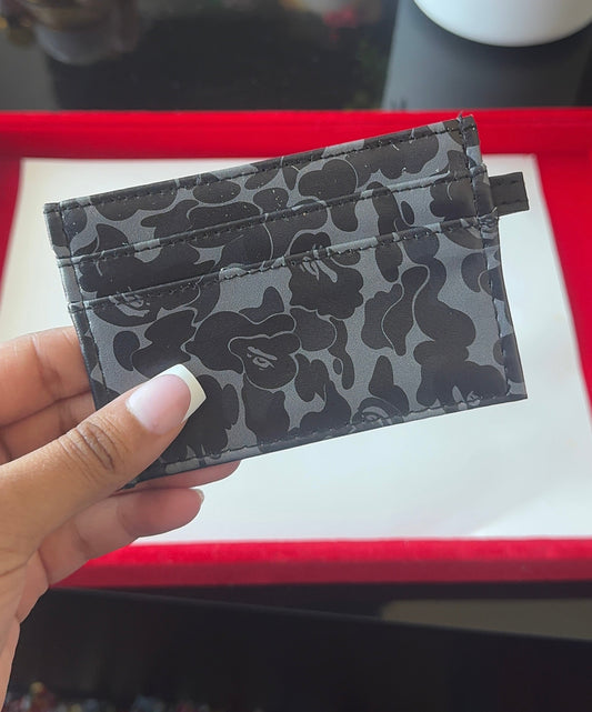 Grey & Black Camo Card Wallet
