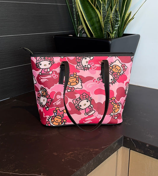 Pink HK Camo Mini Tote Bag