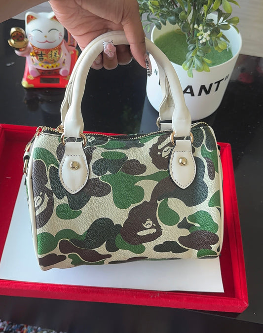 Plain Green Camo Pillow Bag