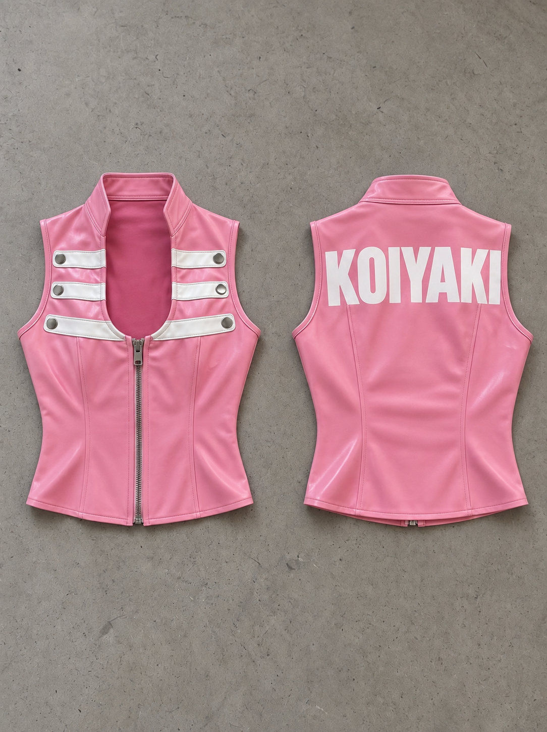 Pink Mei Leather Top