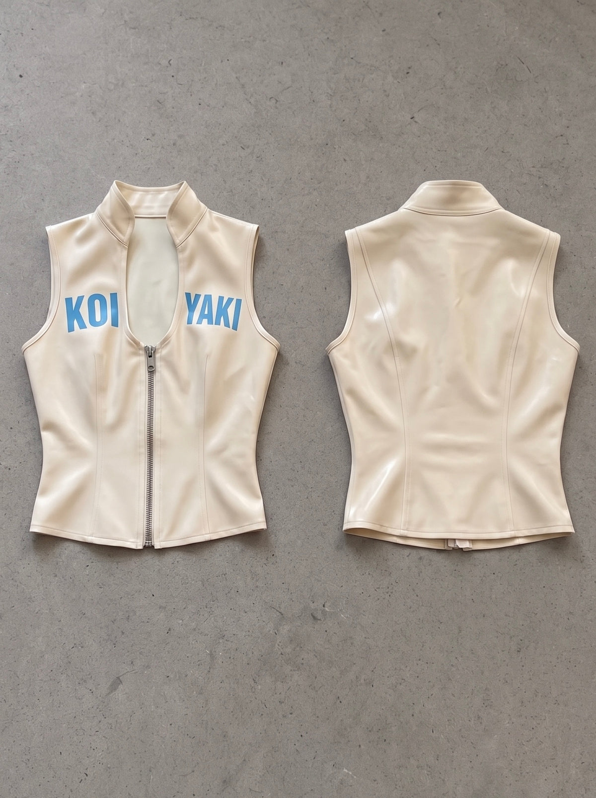 Cream Suki Leather Top