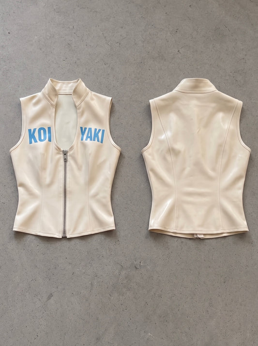 Cream Suki Leather Top