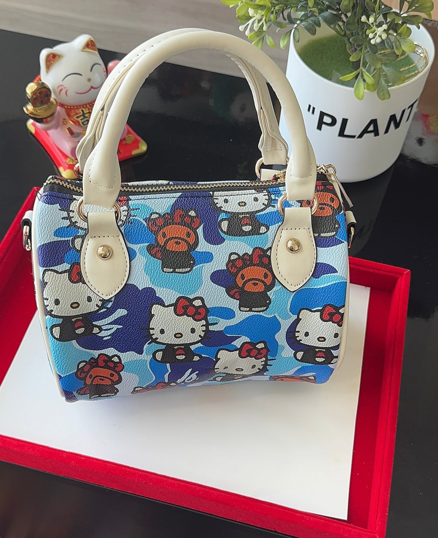 Blue Camo Pillow Bag