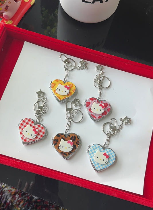 HK Heart Mirror Keychain