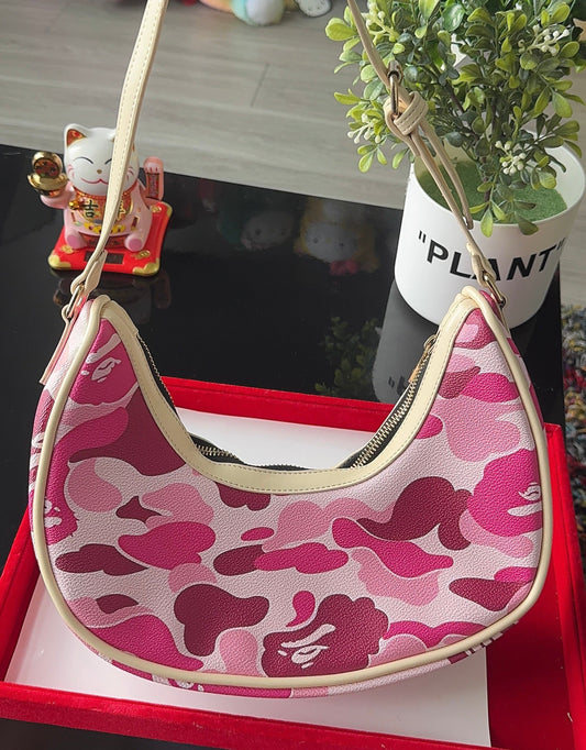 Pink Camo Moon Bag