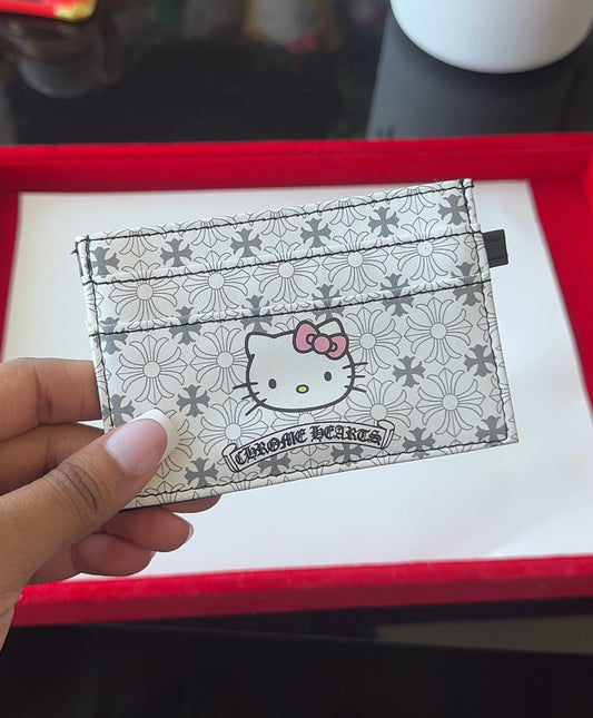 HK Grey & White Chrome Card Wallet