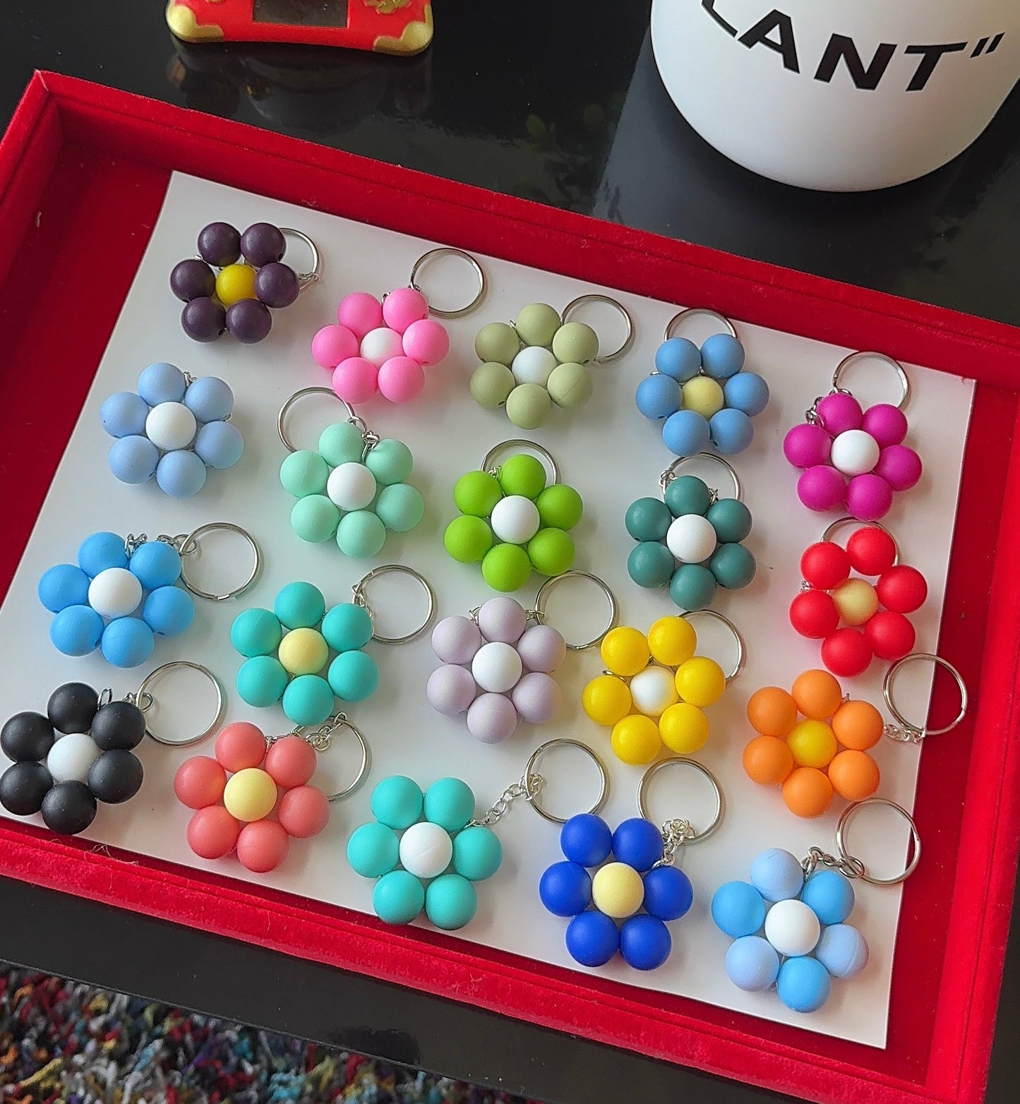 Flower Ball Keychain