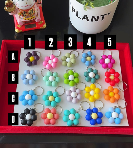 Flower Ball Keychain