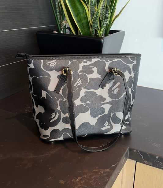 Grey & Black Camo Mini Tote Bag