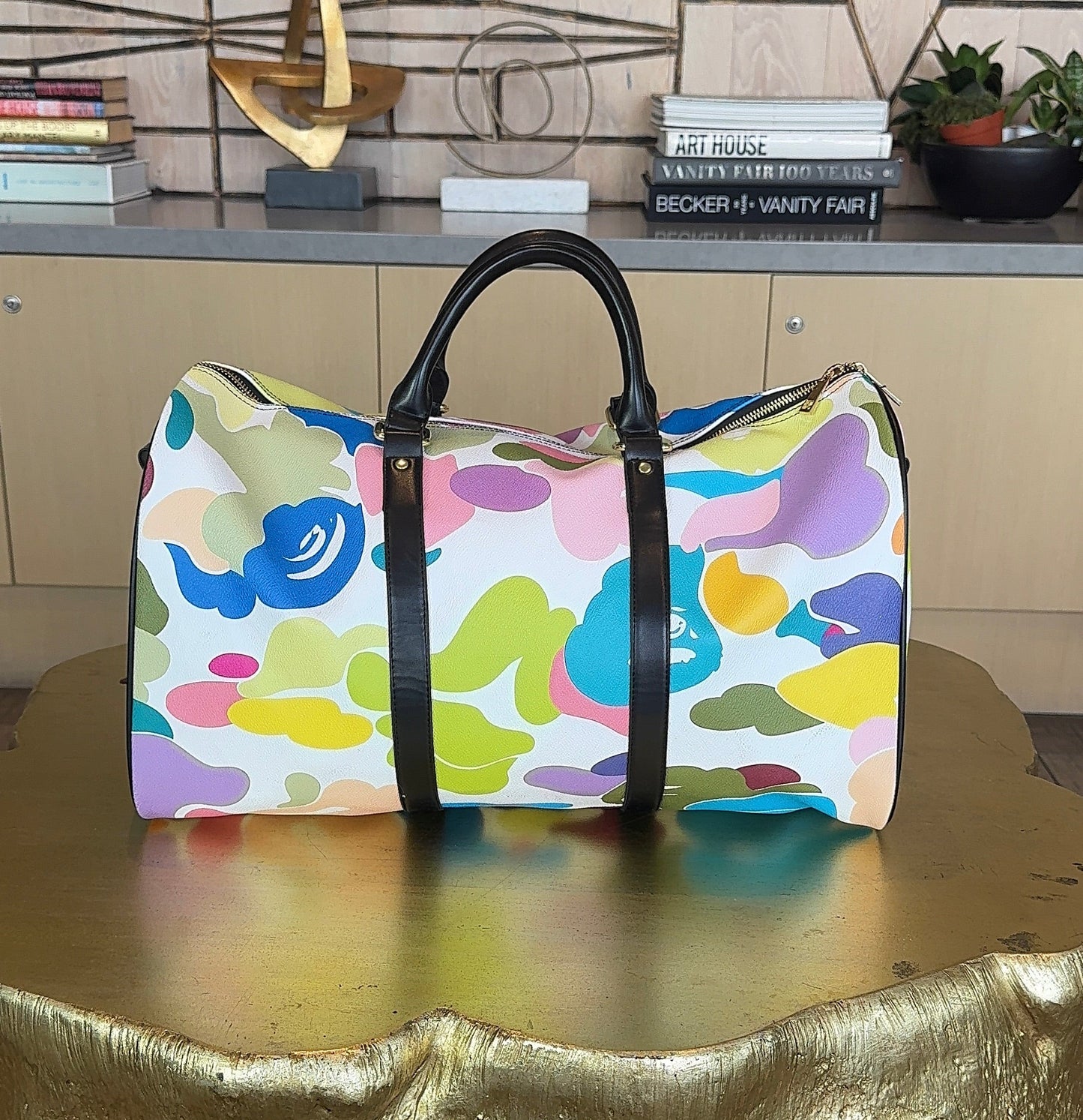 Multi Camo LEATHER Duffel