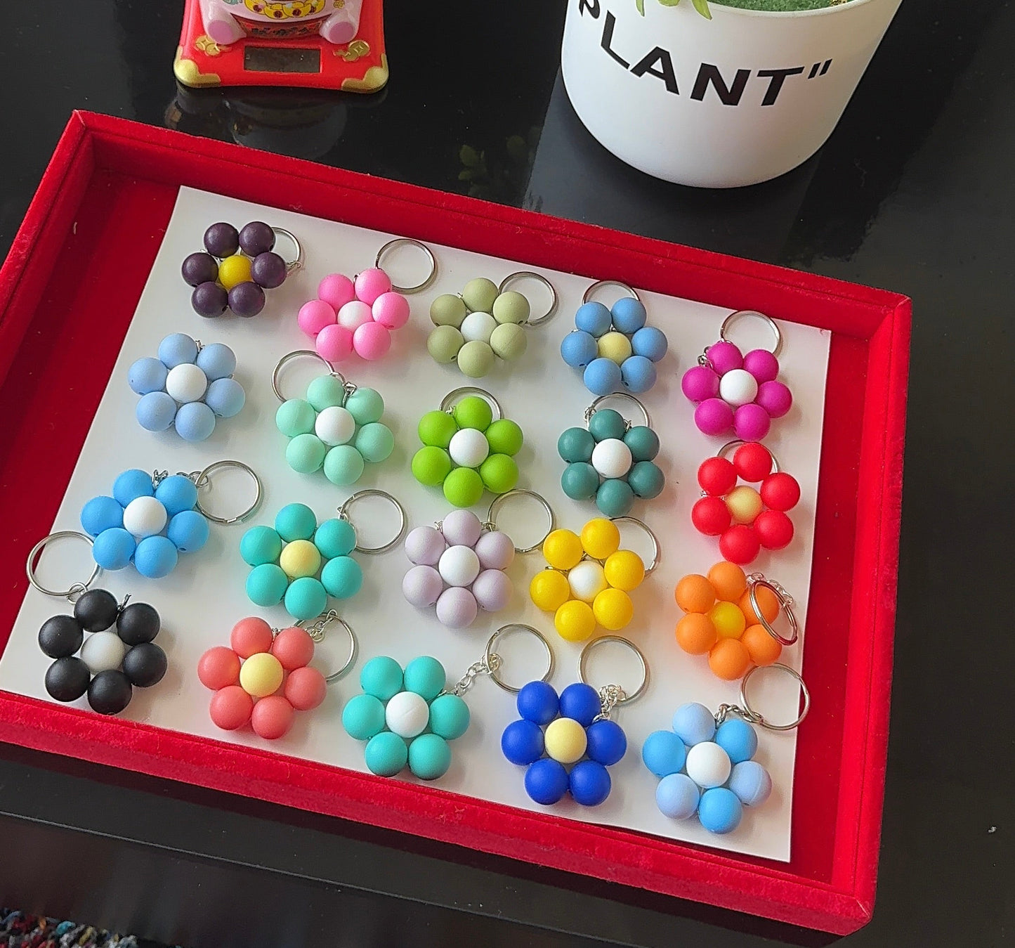 Flower Ball Keychain