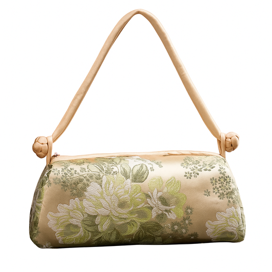 Tan Floral Bag