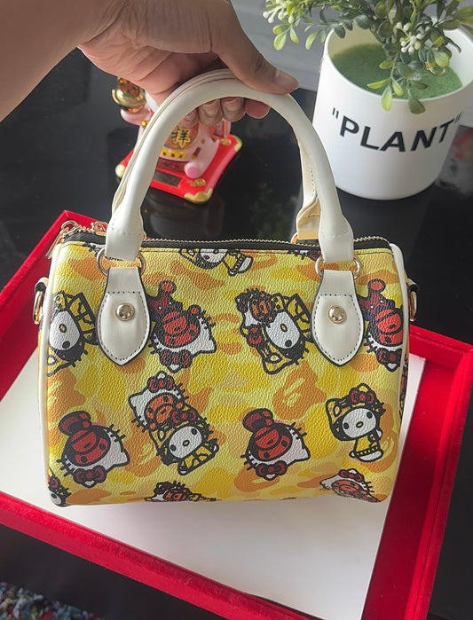 Yellow Camo HK Love Pillow Bag