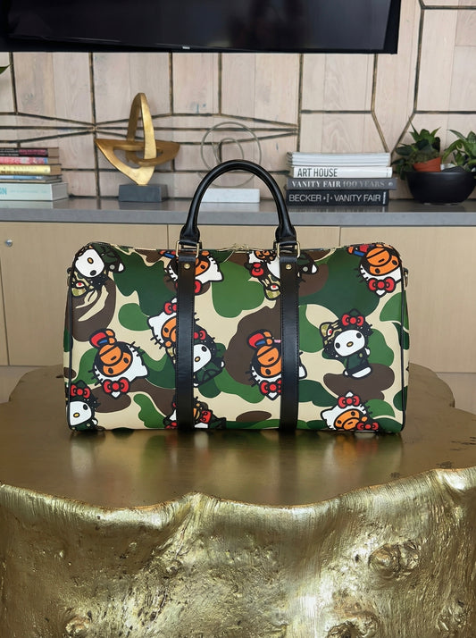 Green Camo HK LEATHER Duffel