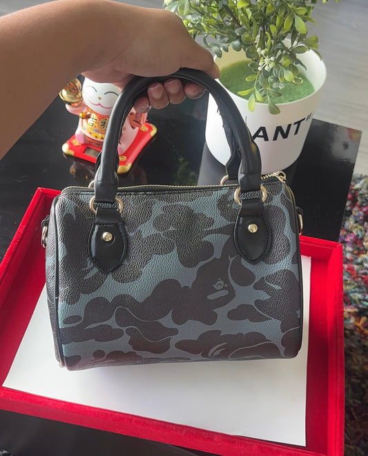 Grey & Black Camo Pillow Bag