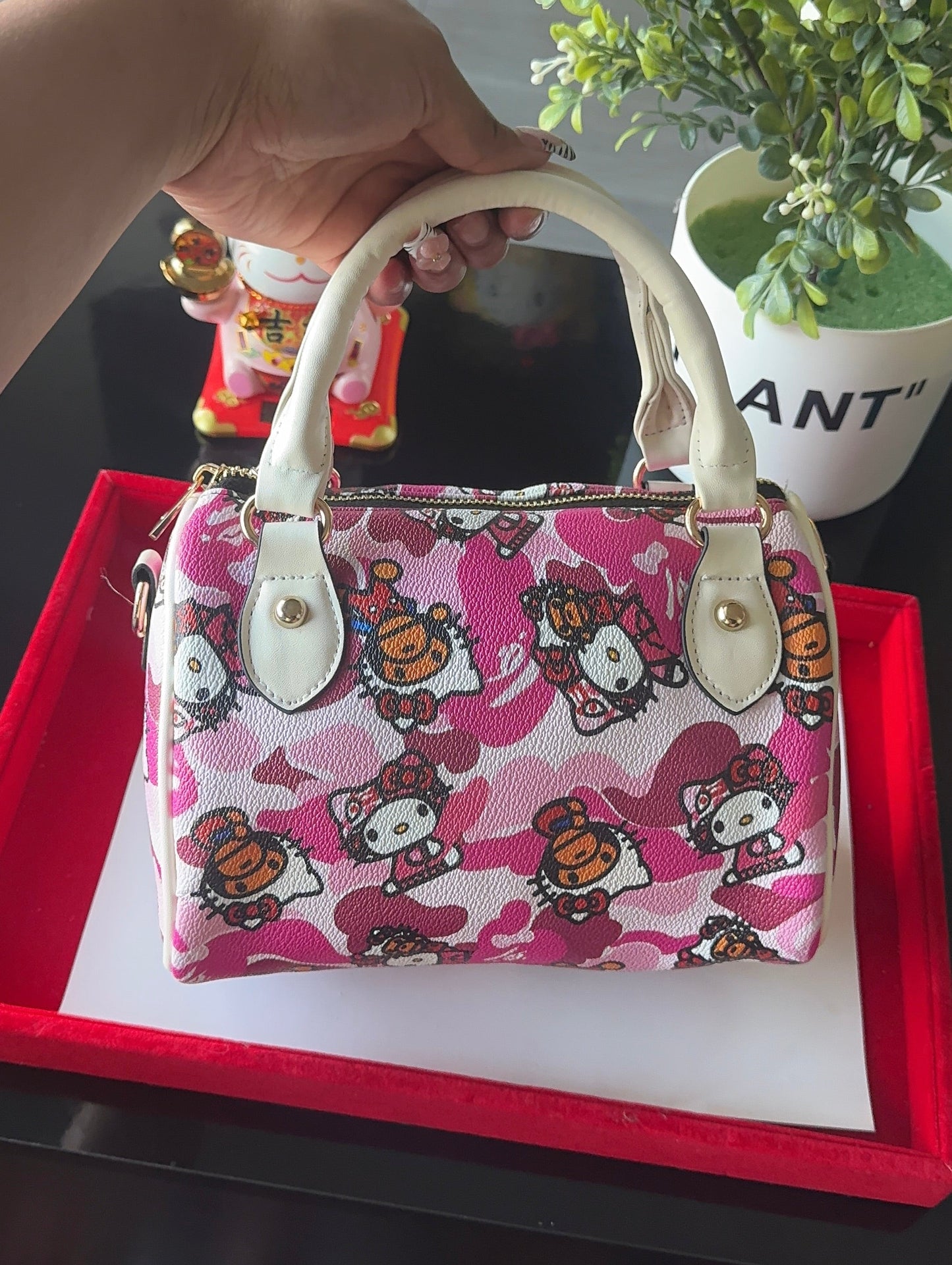 Pink Camo HK Love Pillow Bag